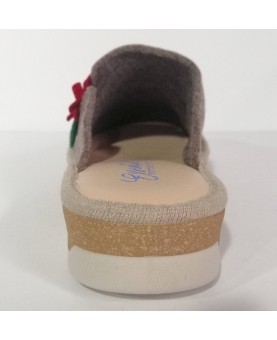 Pantofola donna prodotta con materiali bio, made in italy