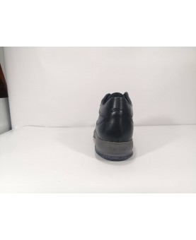 scarpa uomo pelle blu allacciata