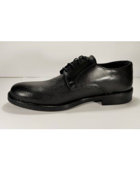 scarpa uomo varese pelle nera traforata
