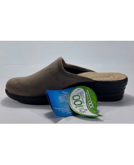 pantofole fly flot con tacco rialzato plantare in pelle anatomico made in italy