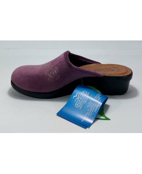 Pantofola donna Fly Flot in morbido e caldo tessuto lilla