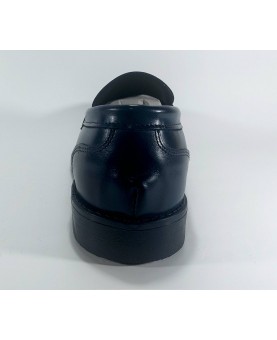 mocassino uomo blu pelle con fondo gomma light antiscivolo