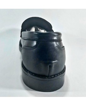 mocassino uomo pelle nera con fondo gomma antiscivolo light