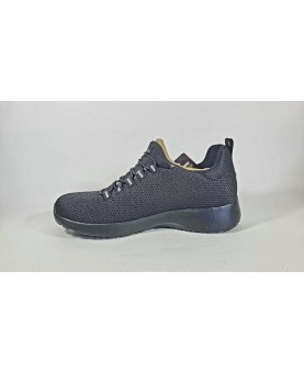 skechers uomo tela nera con elastici