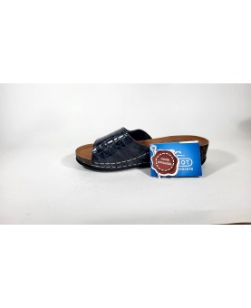 sandali donna fly flot con zeppa media plantare anatomico regolabili in pelle