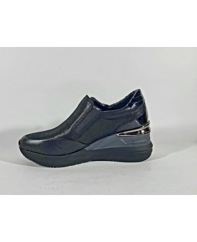 sneakers donna nere cinzia soft con cerniera