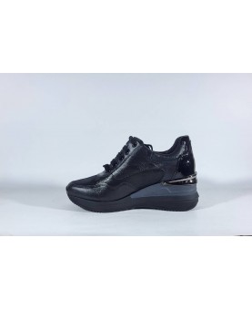 scarpe donna cinzia soft nere allacciate