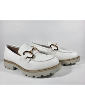 mocassino bianco donna