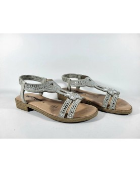 sandali silver con strass Valleverde