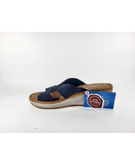 ciabatte donna blu fly flot pelle