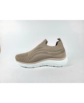 sneakers donna elasticizzate beige