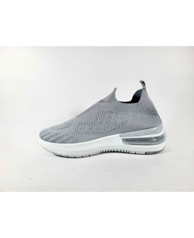 sneakers donna grigia elasticizzata