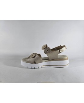 Cinzia soft sandali platino regolabili