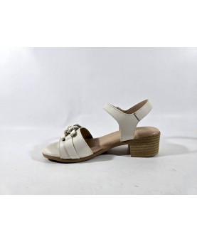Valleverde sandali crema tacco 5 cm