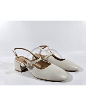 Chanel panna regolabile tacco basso