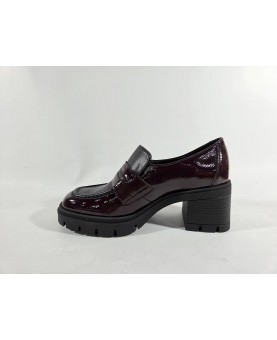 Cinzia soft mocassino donna bordeaux e nero