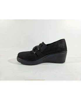 Melluso mocassino scamosciato nero