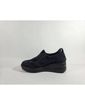 Melluso sneakers blu navy con cerniera