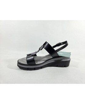 Cinzia soft sandali neri con zeppa