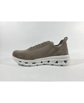Stonefly sneakers uomo tessuto beige allacciate