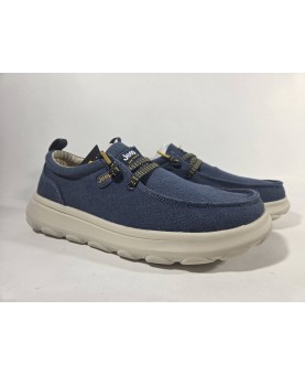 Jeep sneakers uomo tessuto con elastici blu