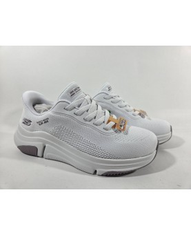 Skechers slip ins donna tessuto bianche