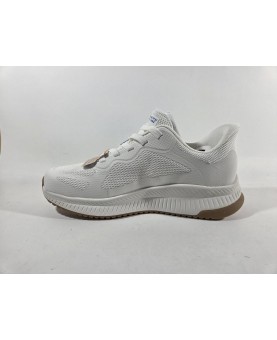 Skechers bianche slip ins uomo tessuto