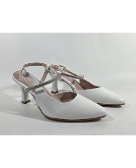 Chanel bianchi con strass tacco 7 cm