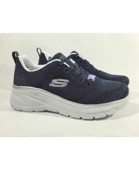 skechers donna tacco rialzato tessuto blu