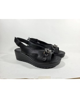 Enval soft pelle nere sandali