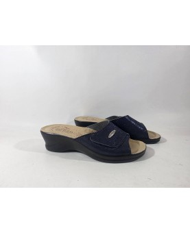 Fly Flot Ciabatta fascia regolabile pelle Plantare anatomico blu