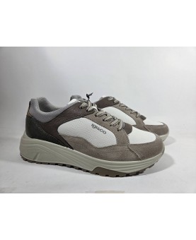 Igi e co scarpe uomo bianche e marrone allacciate
