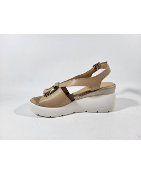 Melluso sandali sportivi crema allacciati