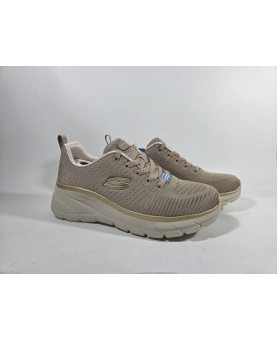 Skechers donna allacciata beige e oro