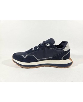 Stonefly scarpe uomo in tessuto e camoscio sportive blu