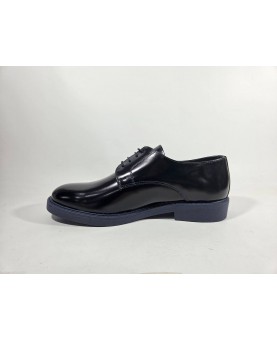 Stringate uomo elegante blu abbrasivato
