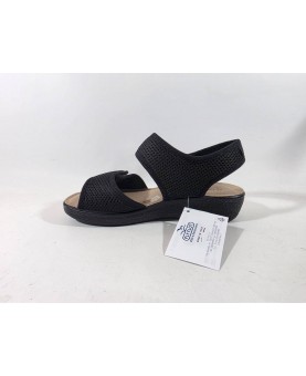 fly flot sandali regolabili con velcro neri