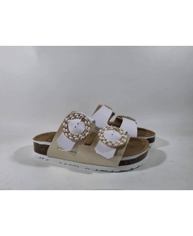 Valleverde sandali sportivi doppia fascia bianco
