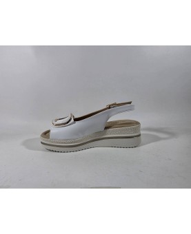 Valleverde sandali donna bianchi con zeppa
