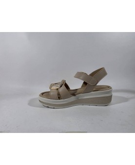 Valleverde sandali donna sabbia con zeppa