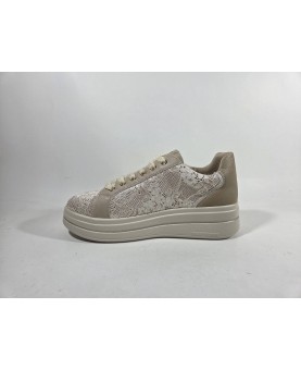 Valleverde sneakers donna oro allacciate