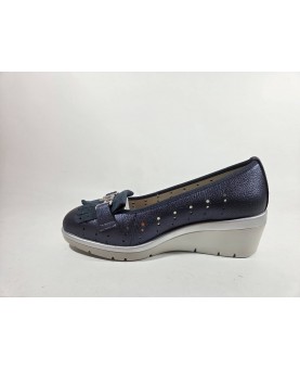 Valleverde mocassino blu donna