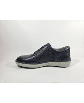Valleverde uomo in pelle blu allacciate