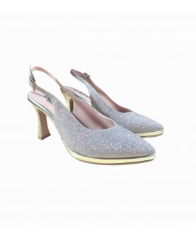 Chanel sandali eleganti platino tacco 9cm