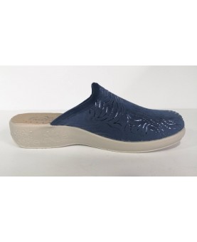 Ciabatta donna Fly Flot chiusa blu Comfort Made in Italy